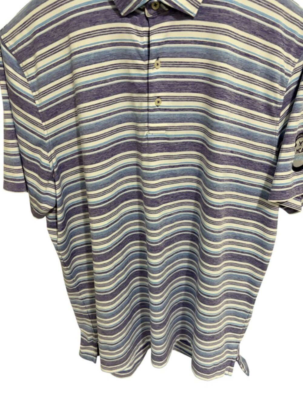 Johnnie-O Stripped Men’s Polo Golf Shirt Size 2XL Logo - Picture 5 of 7